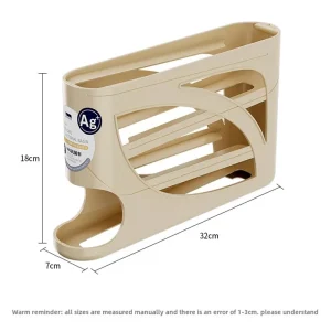 4-Tier Sliding Egg Dispenser, Automatic Rolling Shatterproof Holder - Thumbnail Image 6