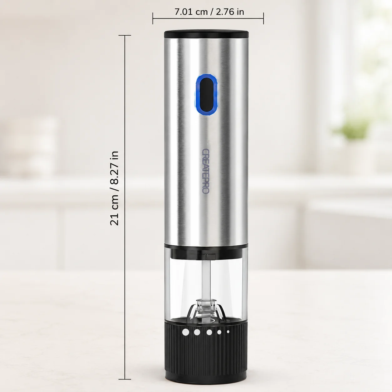 Rechargeable Salt and Pepper Grinder, - Image 4