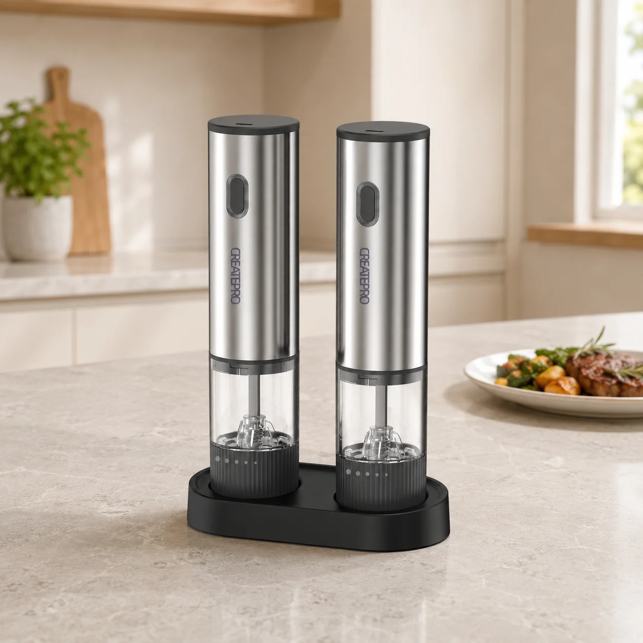 Rechargeable Salt and Pepper Grinder, - Image 7