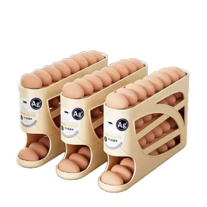 4-Tier Sliding Egg Dispenser, Automatic Rolling Shatterproof Holder - Thumbnail Image 7