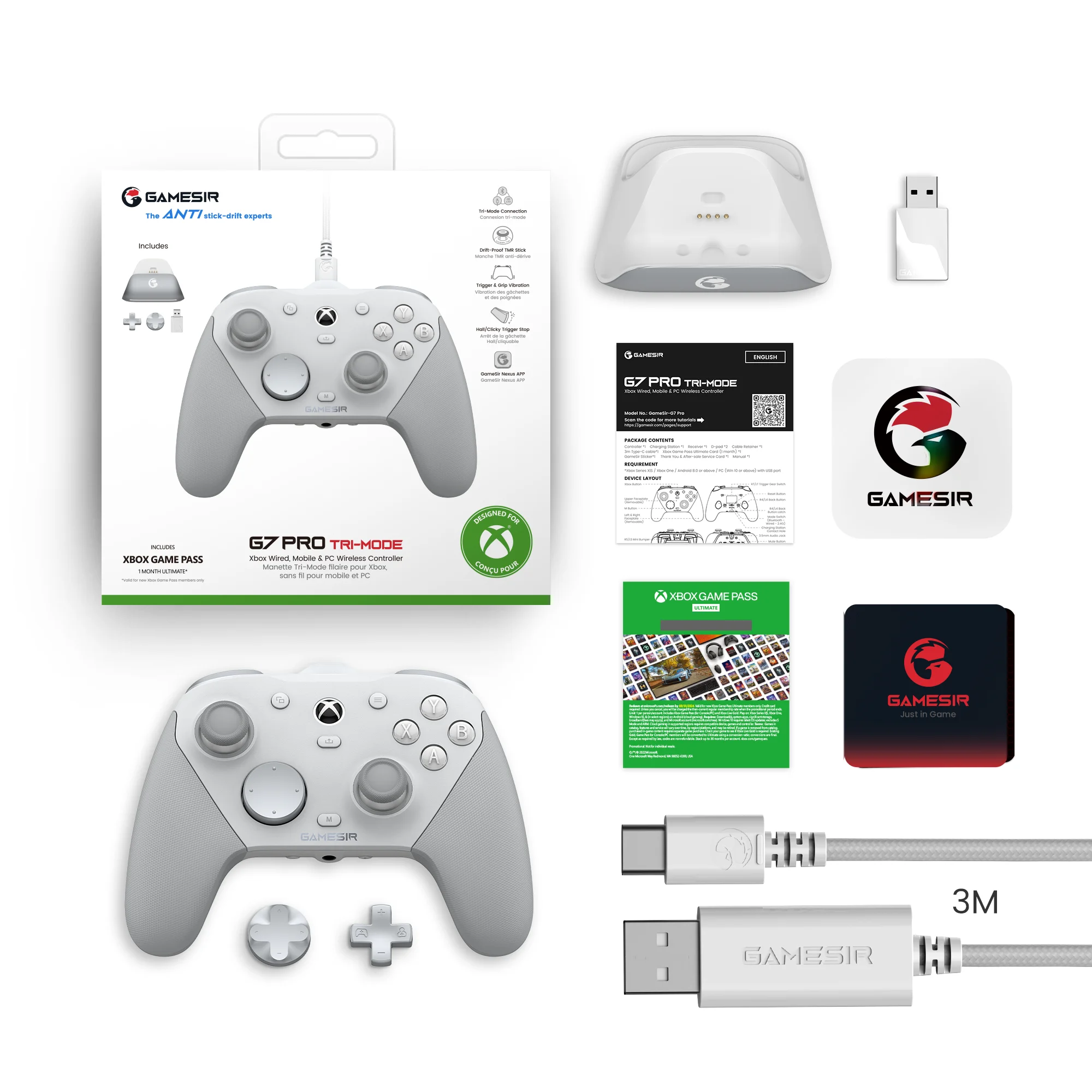 GameSir G7 Pro Wired Xbox Controller with Smart Charging Station, Hall Effect, Gyro, 3.5mm Audio Jack, 1000Hz Polling Rate - Image 6