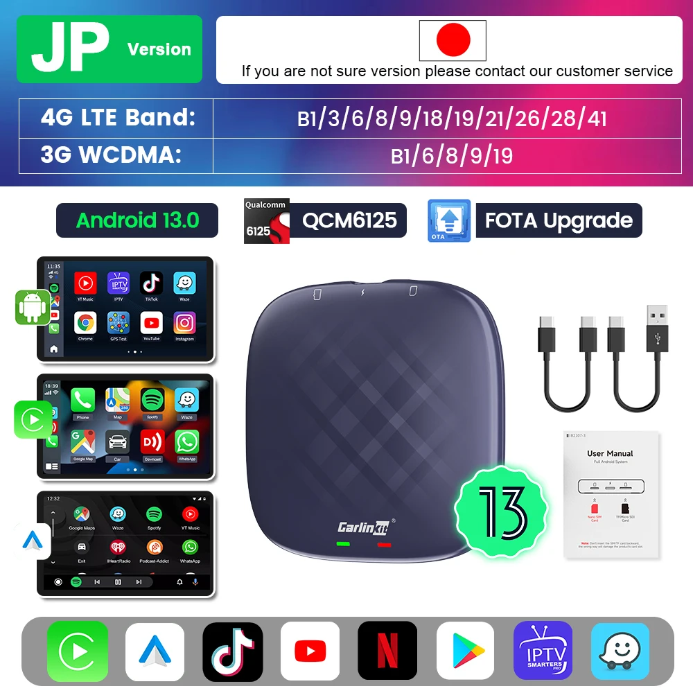 Carlinkit Ai Box Android 13 Led Wireless Android Auto & CarPlay Smart Tv Box - Image 7