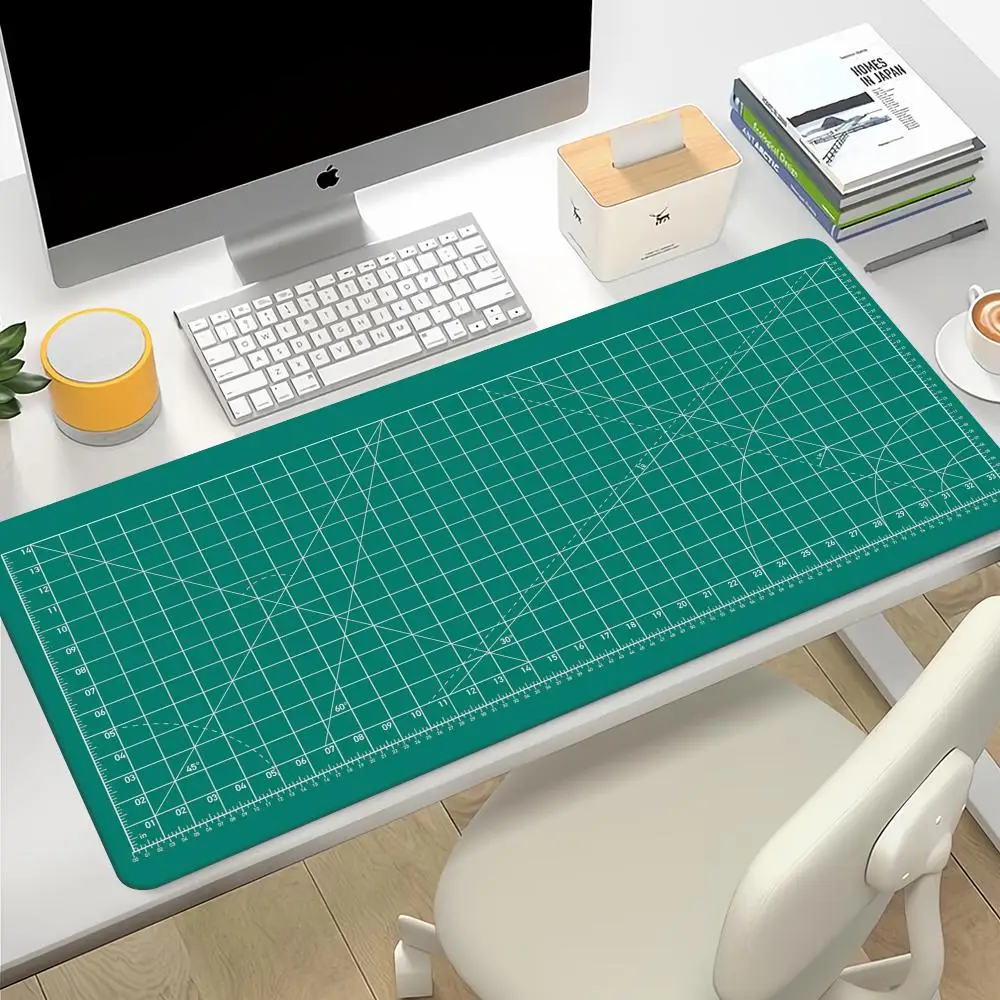 Cutting-Mat-white-on-black Mouse Pad Office Gaming Laptop Deskmat - Image 3