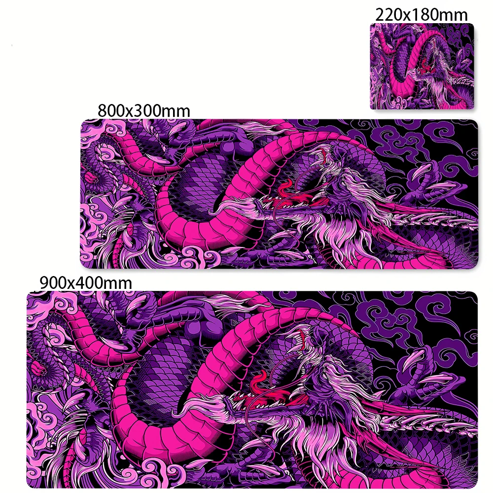 Black and White Dragon Large Mouse Mat - Image 16