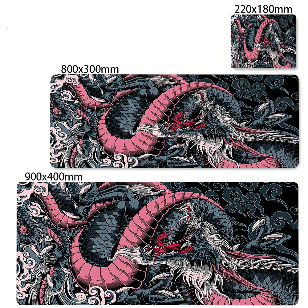 Black and White Dragon Large Mouse Mat - Image 13