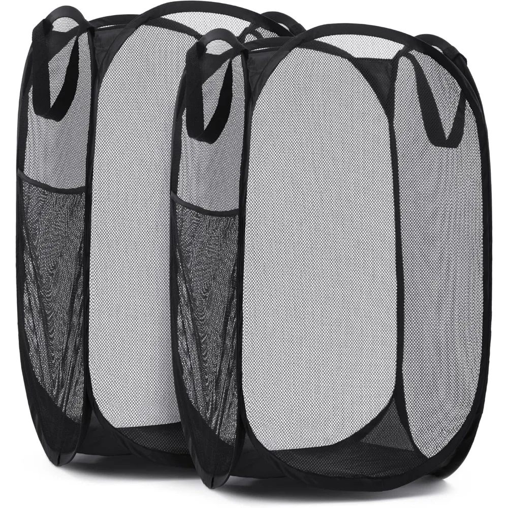 Large Laundry Basket Collapsible Mesh Pop Up Laundry Hamper - Image 1