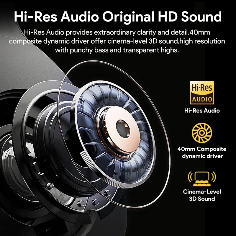 QCY H3 ANC Wireless Headphones Bluetooth 5.4 Hi-Res - Image 3