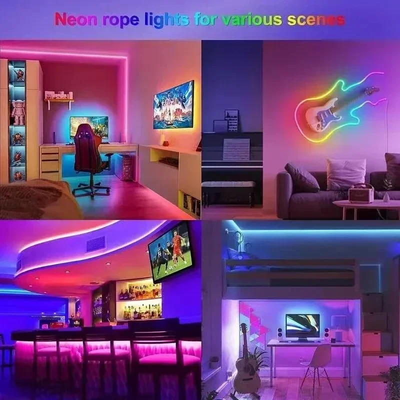 5V USB RGBIC Neon LED Strip Lights with Bluetooth - Image 6