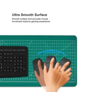 Cutting-Mat-white-on-black Mouse Pad Office Gaming Laptop Deskmat - Thumbnail Image 4