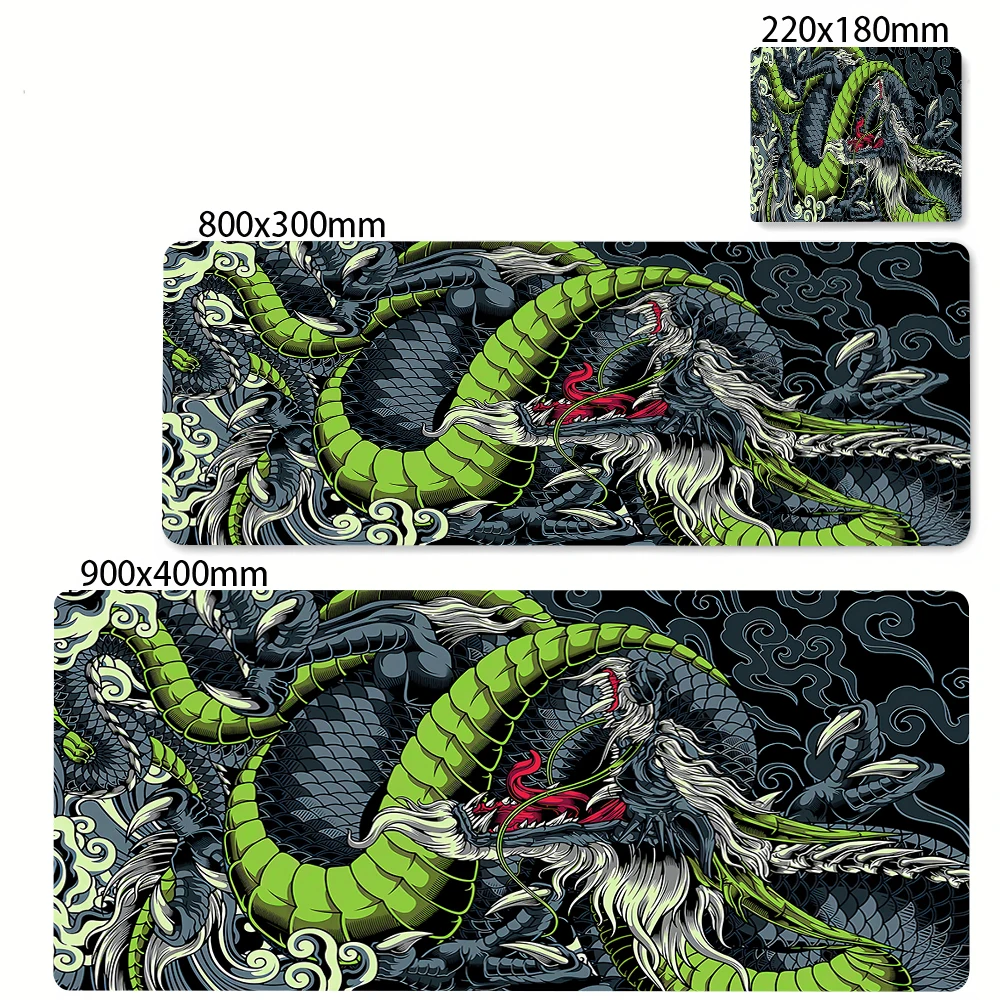 Black and White Dragon Large Mouse Mat - Image 19