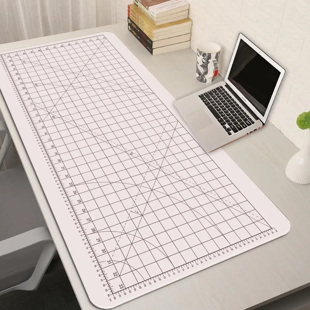Cutting-Mat-white-on-black Mouse Pad Office Gaming Laptop Deskmat - Image 10