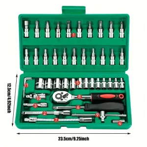 46/53Pcs Socket Wrench Set - Thumbnail Image 8