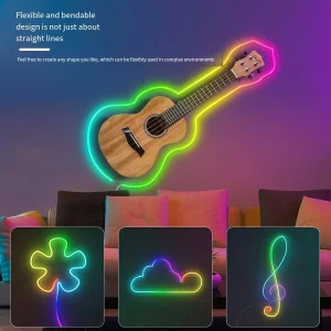 5V USB RGBIC Neon LED Strip Lights with Bluetooth - Thumbnail Image 4