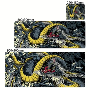 Black and White Dragon Large Mouse Mat - Thumbnail Image 20