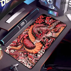 Black and White Dragon Large Mouse Mat - Thumbnail Image 4