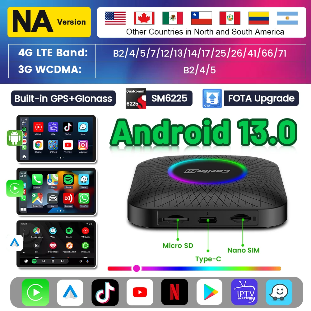 Carlinkit Ai Box Android 13 Led Wireless Android Auto & CarPlay Smart Tv Box - Image 11