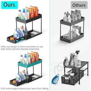2 Tier Sliding Under Sink Organizer - Thumbnail Image 6