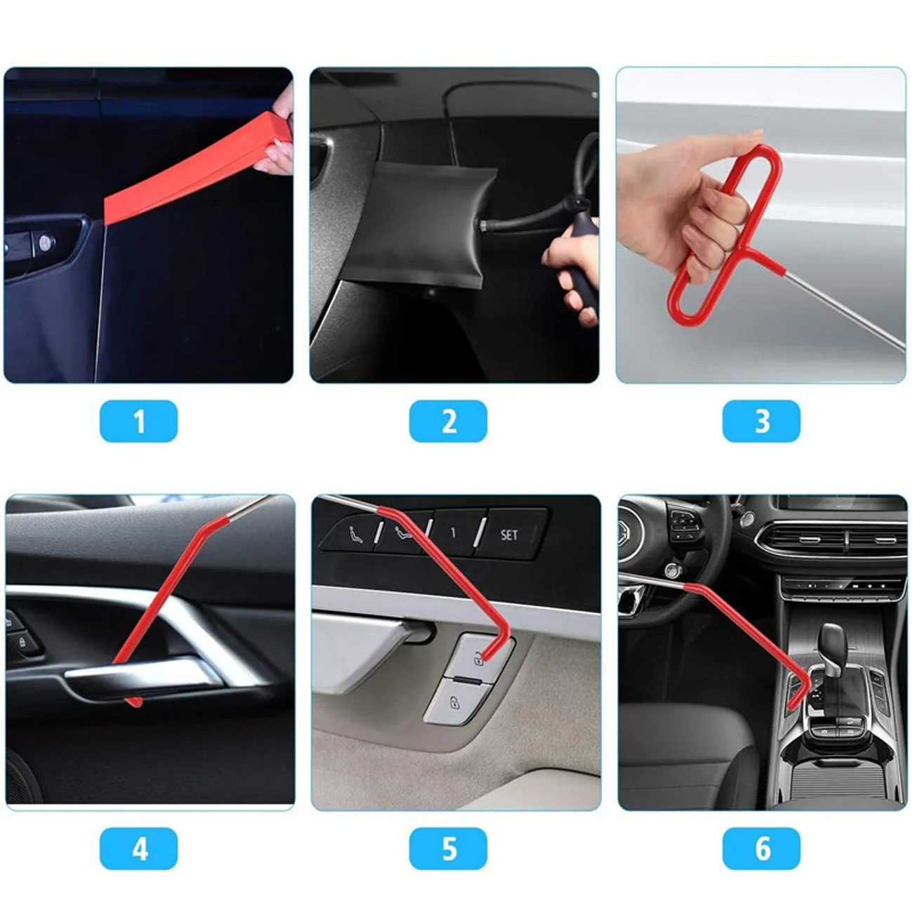 Car Window Door Emergency Open Key Lost Lock Out Unlock Auto Tools - Image 4