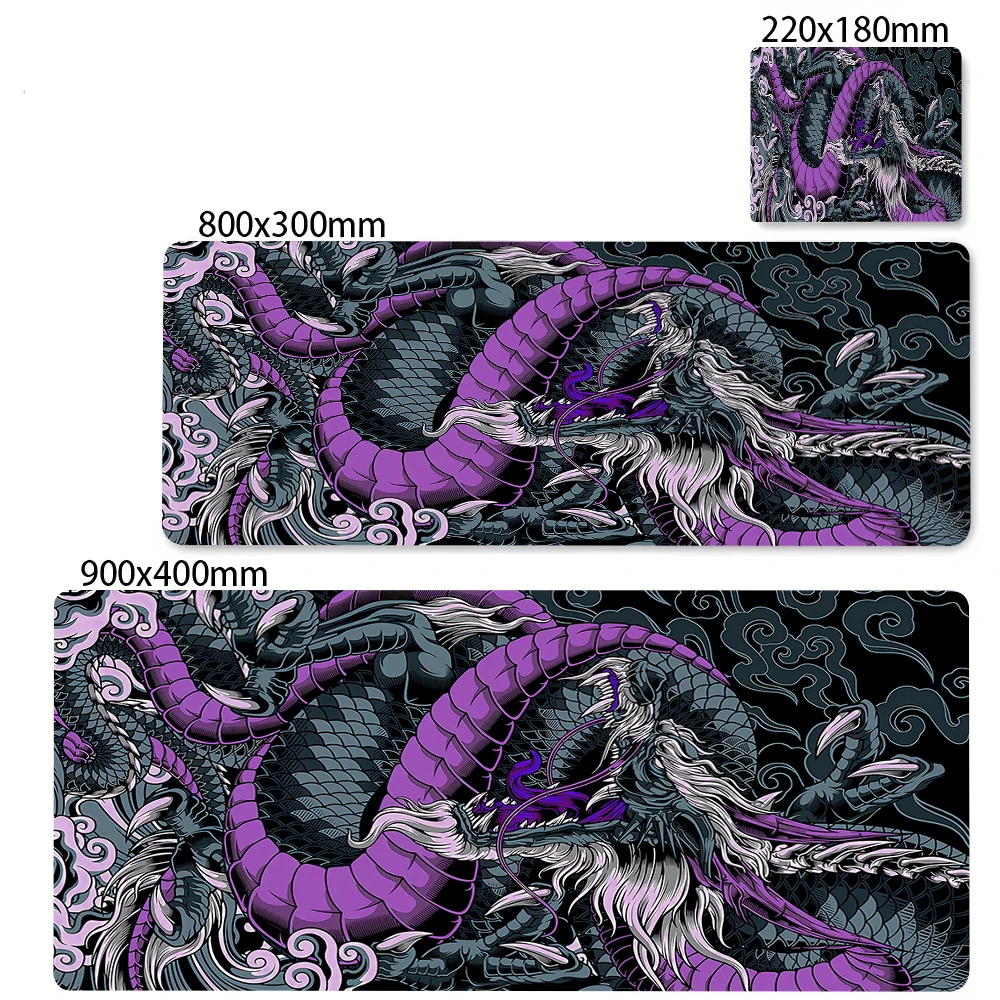 Black and White Dragon Large Mouse Mat - Image 10