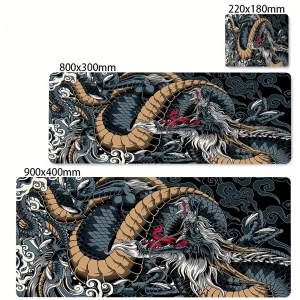 Black and White Dragon Large Mouse Mat - Thumbnail Image 18