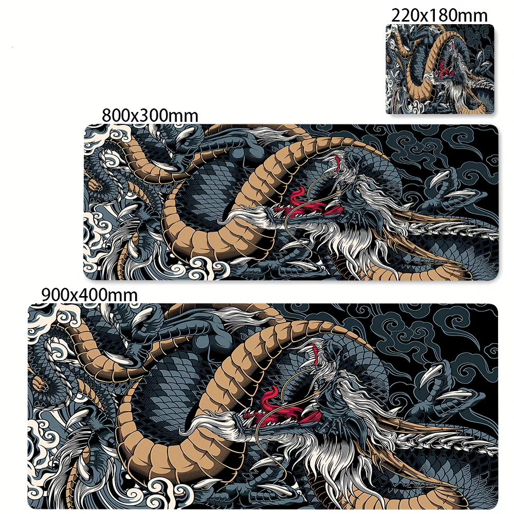 Black and White Dragon Large Mouse Mat - Image 18