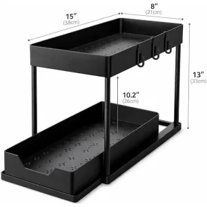 2 Tier Sliding Under Sink Organizer - Thumbnail Image 7