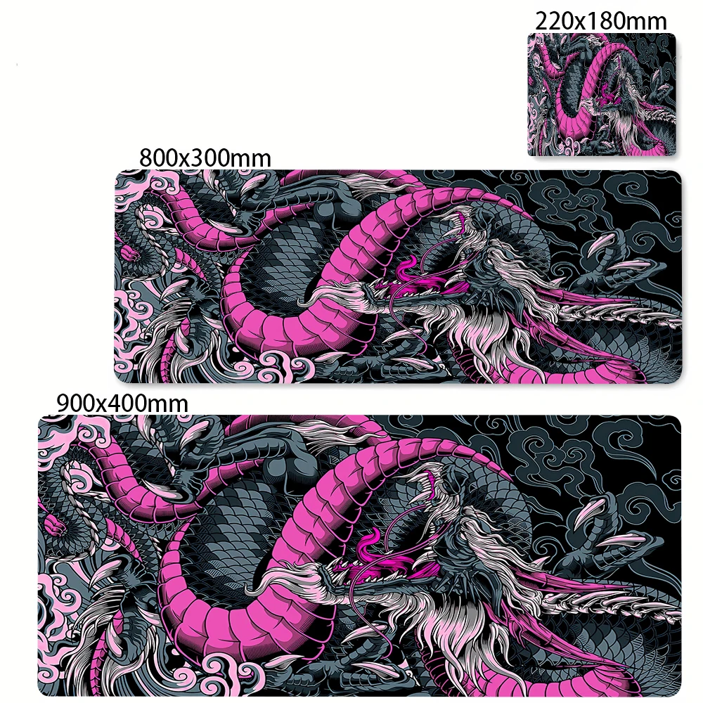 Black and White Dragon Large Mouse Mat - Image 12