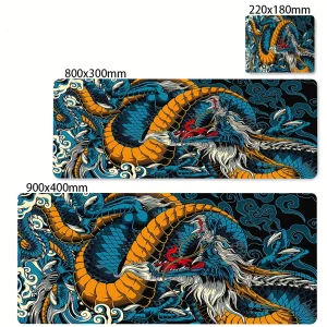 Black and White Dragon Large Mouse Mat - Thumbnail Image 14