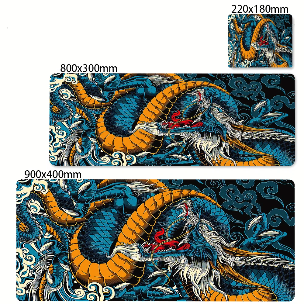 Black and White Dragon Large Mouse Mat - Image 14