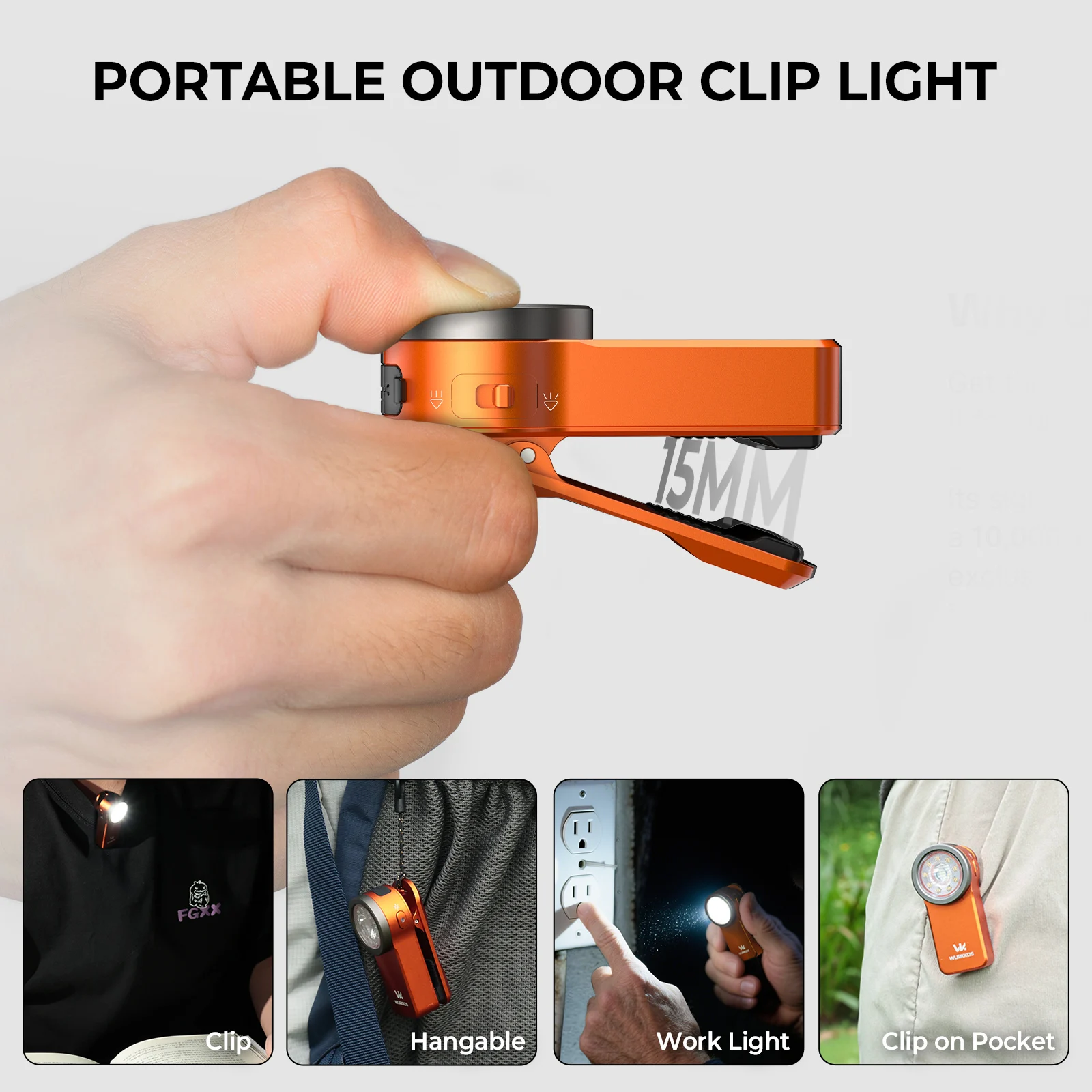 Wurkkos HD03 680LM Mini Clip Light USB Rechargeable - Image 2