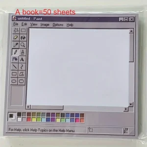 Creative Vintage Computer‑Theme Memo Pad 50 Sheets, - Thumbnail Image 6