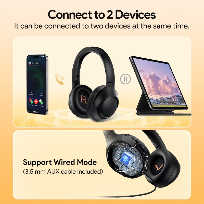 QCY H3 ANC Wireless Headphones Bluetooth 5.4 Hi-Res - Image 5
