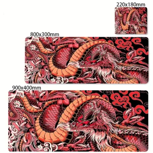 Black and White Dragon Large Mouse Mat - Thumbnail Image 15