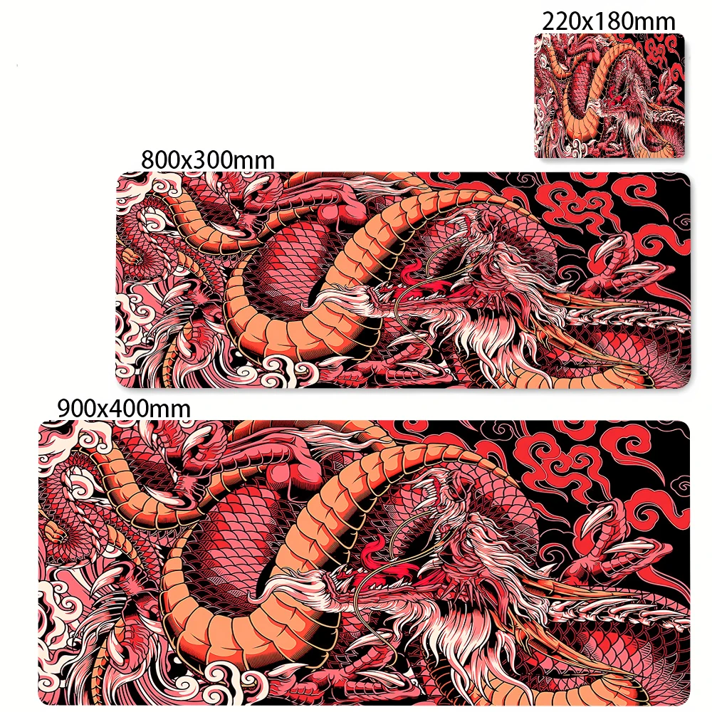 Black and White Dragon Large Mouse Mat - Image 15