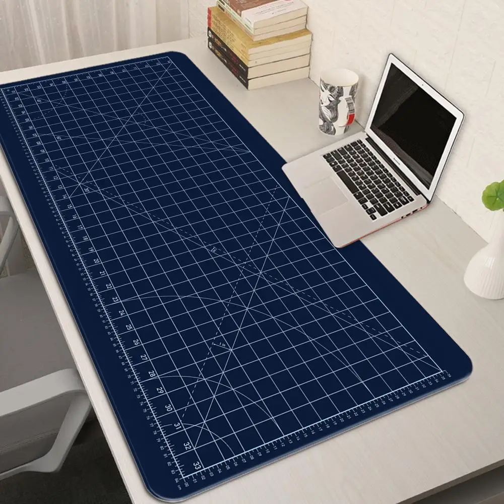 Cutting-Mat-white-on-black Mouse Pad Office Gaming Laptop Deskmat - Image 7