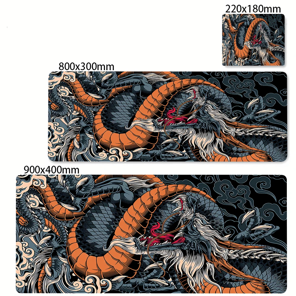 Black and White Dragon Large Mouse Mat - Image 7