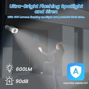 ANRAN 2K Solar Security Camera 3/5MP Outdoor Wireless 2.4G WIFI - Thumbnail Image 4