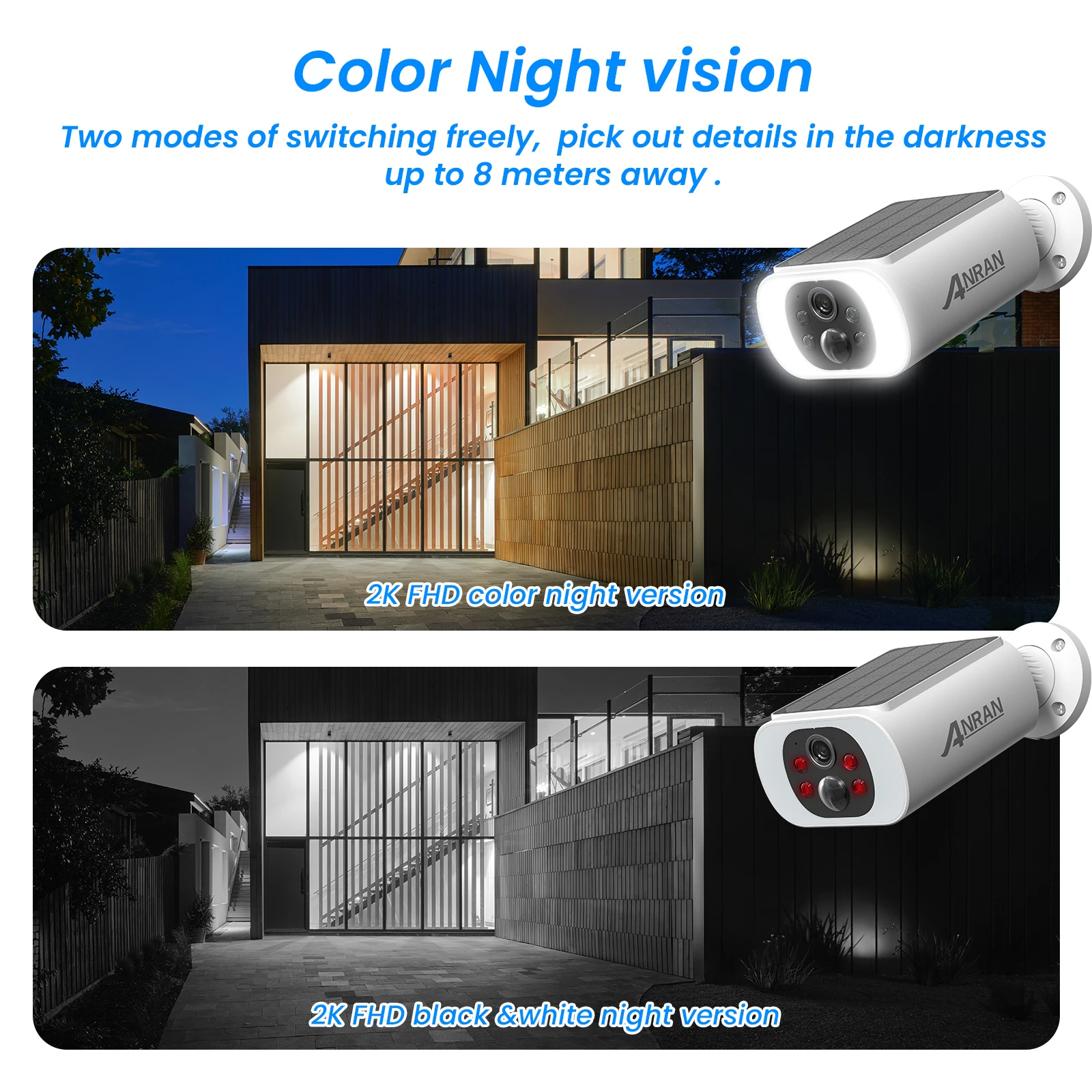 ANRAN 2K Solar Security Camera 3/5MP Outdoor Wireless 2.4G WIFI - Image 6